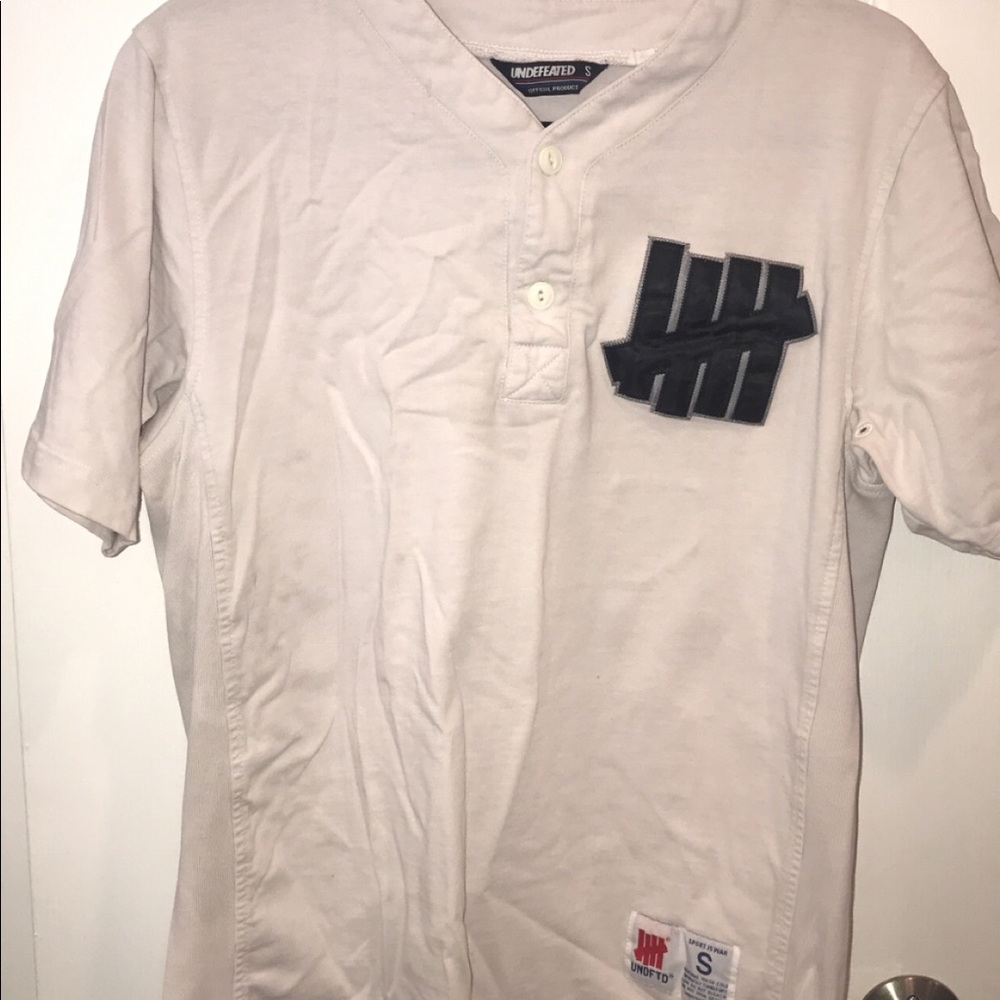 White Undefeated Jersey Shirt